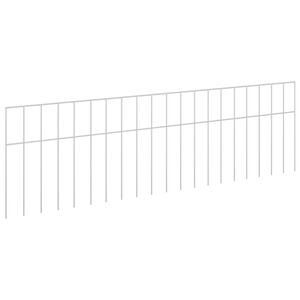 vidaXL Pannello di Recinzione da Giardino 12 pz 100 x 30 cm Argento
