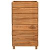 vidaXL Letto Rialzato 50x40x72 cm Legno di Teak di Recupero e Acciaio