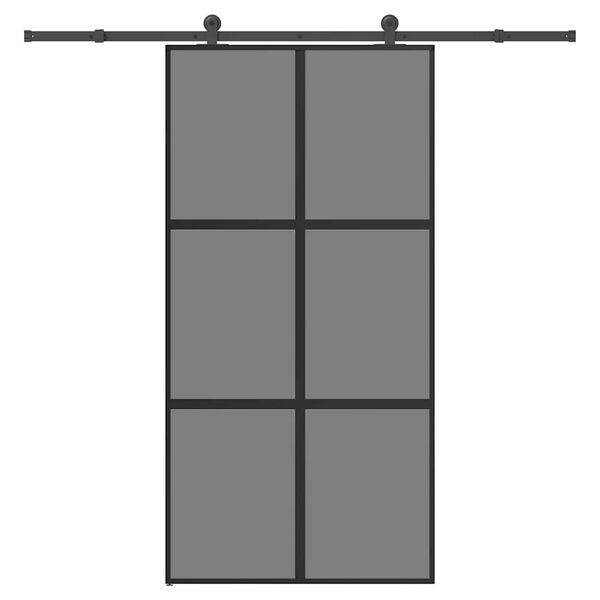 vidaXL Porta Scorrevole con Ferramenta Vetro Temperato Alluminio