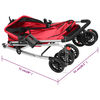 vidaXL Passeggino per Cani Pieghevole Rosso 76x50x100cm Tessuto Oxford