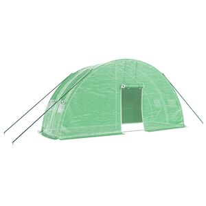 vidaXL Serra con Telaio in Acciaio Verde 12 m&sup2; 6x2x2,85 m