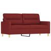 vidaXL Set di Divani 3 pz con Cuscini Decorativi Rosso vino in Tessuto