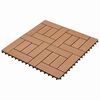 vidaXL Piastrella per Decking 11 pcs Marrone 30 x 30 cm WPC