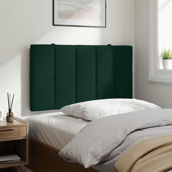 vidaXL Cuscino Testiera Hanko Verde Scuro 80 cm in Velluto