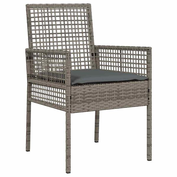vidaXL Sedia da Giardino 2 pcs Grigio 53 x 60 x 85cm polyrattan
