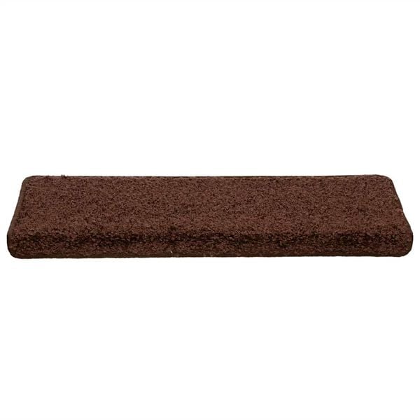 vidaXL Tappetini per scale 30 pz 65x21x4 cm Marrone Bordo rettangolare