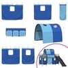 vidaXL Struttura del letto loft per bambini Nero e Blu 74,5 x 190 cm