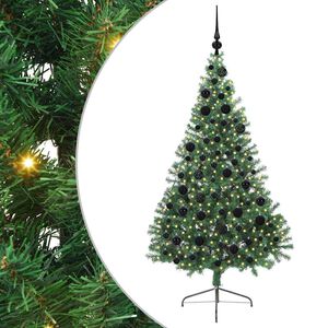 vidaXL Albero di Natale artificiale con luci integrate Verde 180 cm