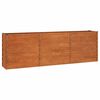vidaXL Letto Rialzato da Giardino Ruggine 240x40x77 cm Acciaio Corten