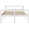 vidaXL Letto Anziani con Testiera Bianco 135x190cm Legno Massello Pino