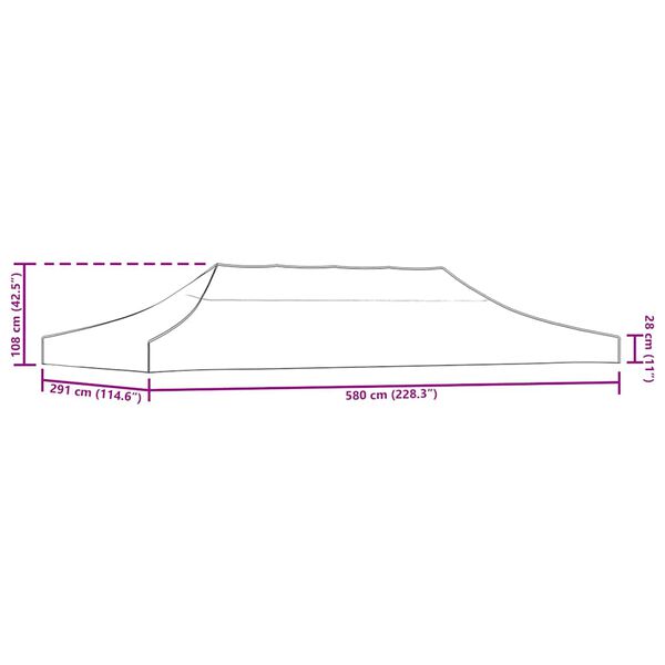 vidaXL Tetto per Tendone per Feste 3x6 m Blu