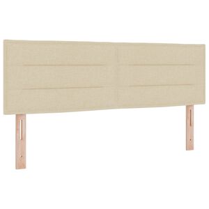 vidaXL Testiera LED con luci a strisce a LED Crema 144 cm Poliestere