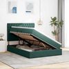 vidaXL Letto con contenitore e materasso Verde Scuro 140 x 190 cm
