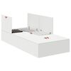 vidaXL Struttura letto con contenitore con porta Bianco 100 x 200 cm