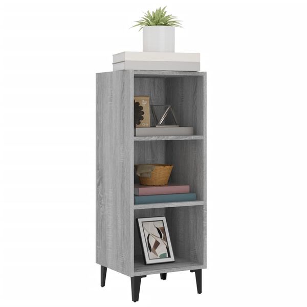 vidaXL Credenza Grigio Sonoma 34,5x32,5x90 cm in Legno Multistrato
