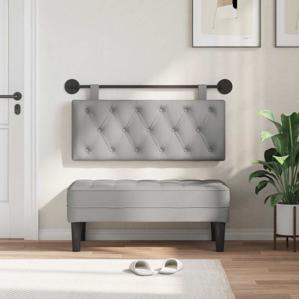 vidaXL Testata appesa Grigio Nuvola 110 x 55 x 7 cm Tessuto