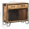 vidaXL Credenza 80x31x71 cm in Legno Massello di Mango Grezzo