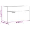 vidaXL Mobile Lavabo Bagno Rovere Artigianale 90x38,5x46cm Multistrato