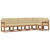 vidaXL Set di divani da esterno 6 pz Naturale e Beige