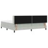 vidaXL Letto a molle con materasso Grigio chiaro 200 x 200 cm Velluto