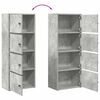 vidaXL Libreria Grigio Cemento 40x24x102 cm in Legno Multistrato