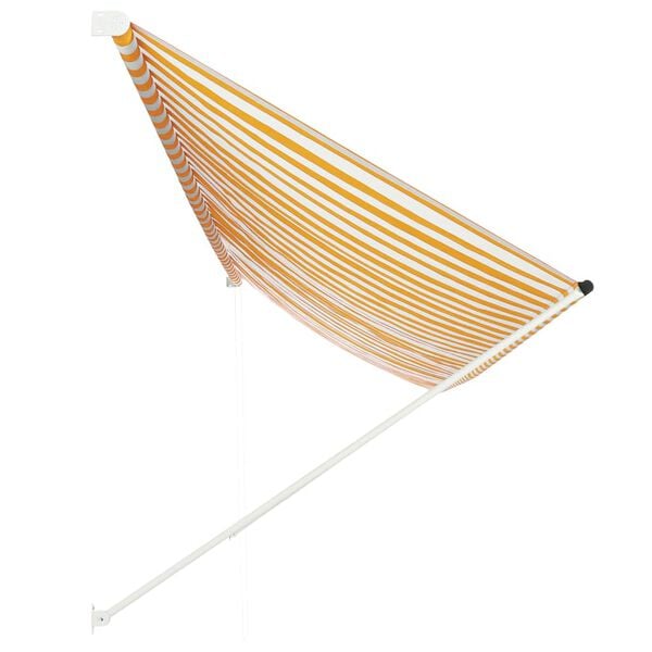 vidaXL Tenda da Sole Retrattile 400x150 cm Giallo e Bianco