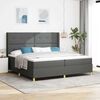 vidaXL Letto a molle con materasso Grigio 140 x 200 cm Tessuto