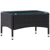 vidaXL Set Divani da Giardino 4 pz con Cuscini in Polyrattan Nero