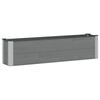 vidaXL Letto rialzato da giardino Grigio 150 x 30 x 36 cm alluminio