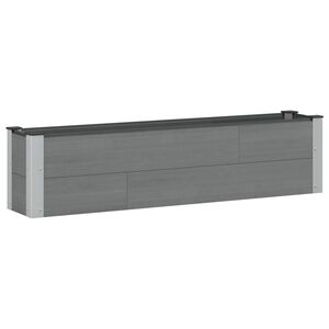vidaXL Letto rialzato da giardino Grigio 150 x 30 x 36 cm