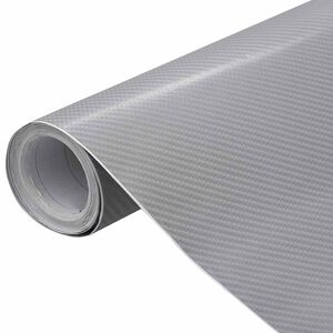 vidaXL Pellicole per Auto 2 pz 4D Argento 100x150 cm+50x150 cm