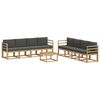 vidaXL Set di divani da esterno 9 pz Bianco e Antracite