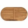 vidaXL Piano del tavolo Ovale Legno di teak solido Naturale