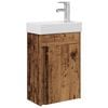 vidaXL Mobile bagno con rubinetto Legno antico 40,5 x 22,5 x 62 cm