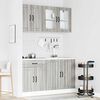 vidaXL Set Mobili da Cucina 4 pz Lucca Grigio Sonoma in Truciolato