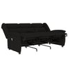 vidaXL Poltrona Massaggiante Reclinabile a 3 Posti Nera in Tessuto