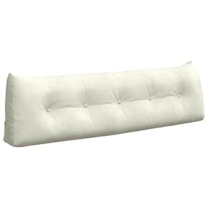 vidaXL Cuscino per Schiena Crema 160 x 24 x 50 cm Velluto