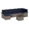 vidaXL Set Divano da Giardino 8 pz Grigio polyrattan