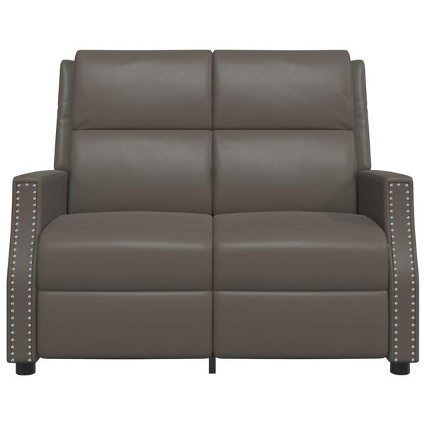 vidaXL Poltrona Massaggiante Reclinabile a 2 Posti Grigia Similpelle