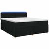 vidaXL Letto box spring con materasso Nero 160 x 200 cm Tessuto