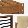 vidaXL Set di divani da esterno con cuscino 6 pcs Naturale e Beige