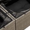 vidaXL Set Divani da Giardino 4 pz con Cuscini in Polyrattan Grigio