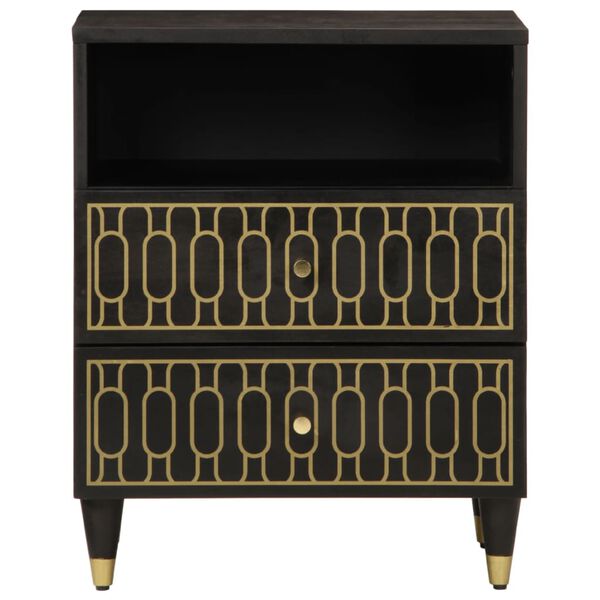 vidaXL Comodino 50x33x60 cm in Legno Massello di Mango