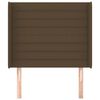 vidaXL Testiera ad Orecchio Marrone Scuro 103x16x118/128 cm in Tessuto