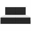 vidaXL Letto con contenitore e materasso Nero 200 x 200 cm Poliestere