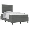 vidaXL Letto a molle con materasso Grigio scuro 120 x 190 cm Tessuto