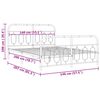 vidaXL Giroletto con Testiera e Pediera Metallo Bianco 140x200 cm