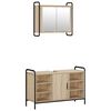 vidaXL Set di Armadi da Bagno 2 pz Rovere Sonoma 65,5 x 34 x 61 cm