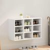 vidaXL Mobile per scarpe Bianco 77,5 x 30 x 51 cm Legno multistrato