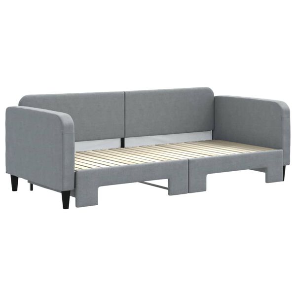vidaXL Divano Letto con Letto Estraibile Grigio Chiaro 90x200 Tessuto